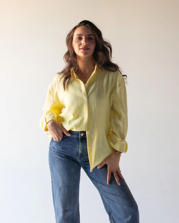 Bubbly Shirt-Butter Yellow